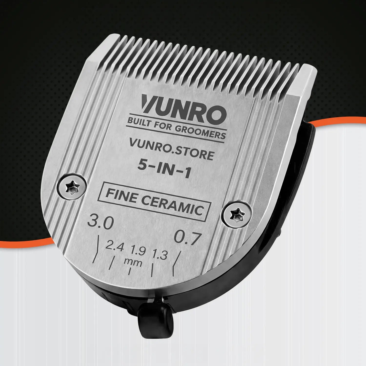 Adjustable Ceramic 5 in 1 Fine Dog Clipper Blade (0.7 mm - 3 mm) by VUNRO